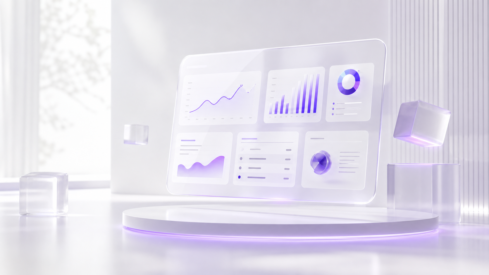 Premium AI analytics dashboard visualization